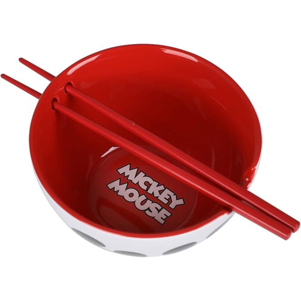 Mickey Mouse Ceramic Ramen Bowl with Chopsticks - Picture 3 of 4
